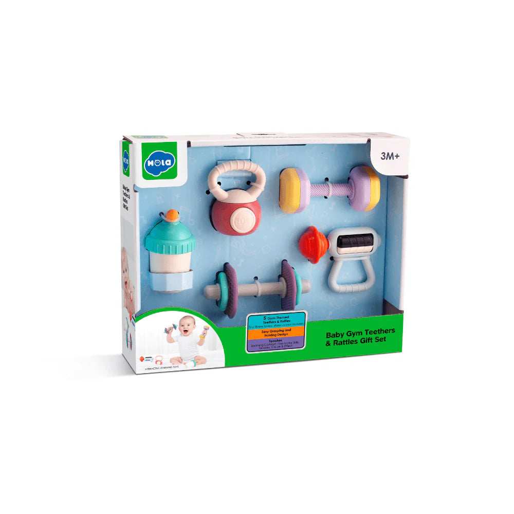 Hola Baby Gym Teethers & Rattles Gift Set – Baby Toys Kuwait Online Shopping